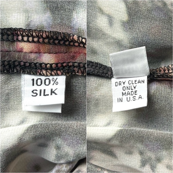 COLLINA STRADA Silk Crepe Kaleidoscope Floral Print Hip Cutout Slim Leg Pants M - Picture 5 of 7